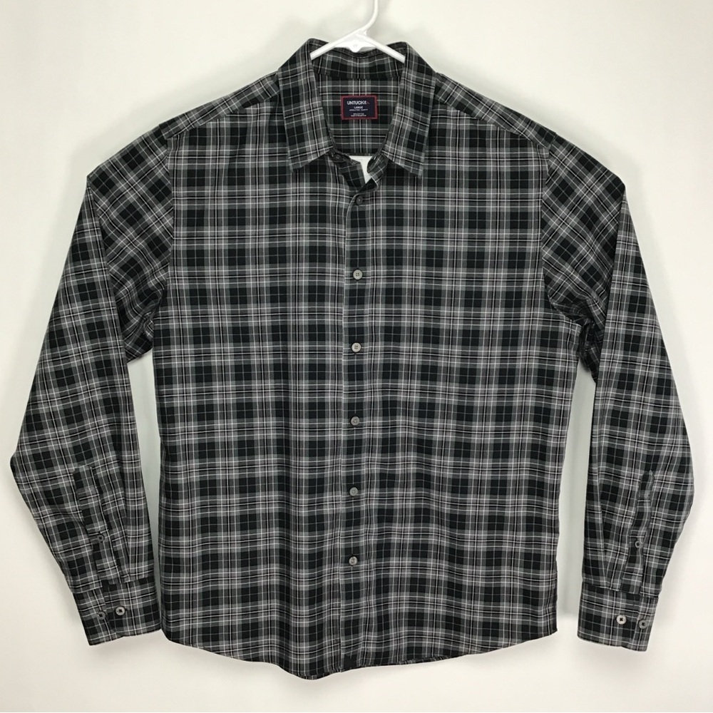 UNTUCKit Devitt men’s long sleeve wrinkle free button up shirt large